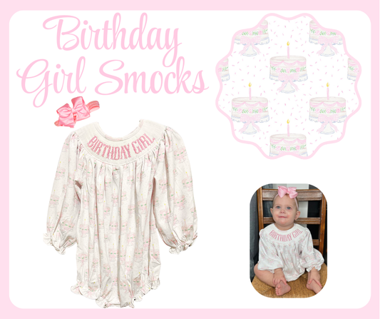 Birthday Girl Smocked Bubble