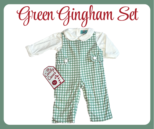 Green Gingham Longall Set