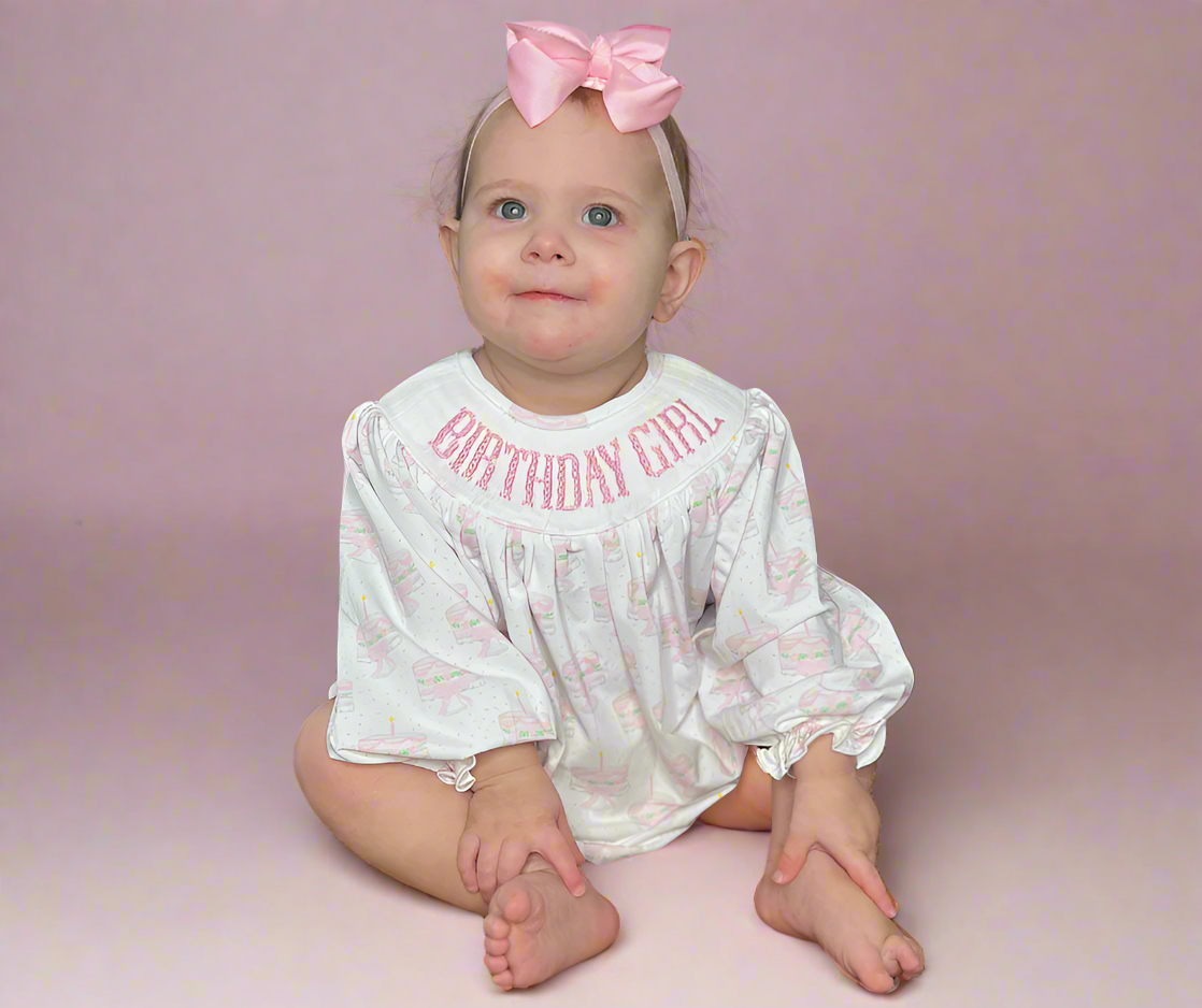 Birthday Girl Smocked Bubble