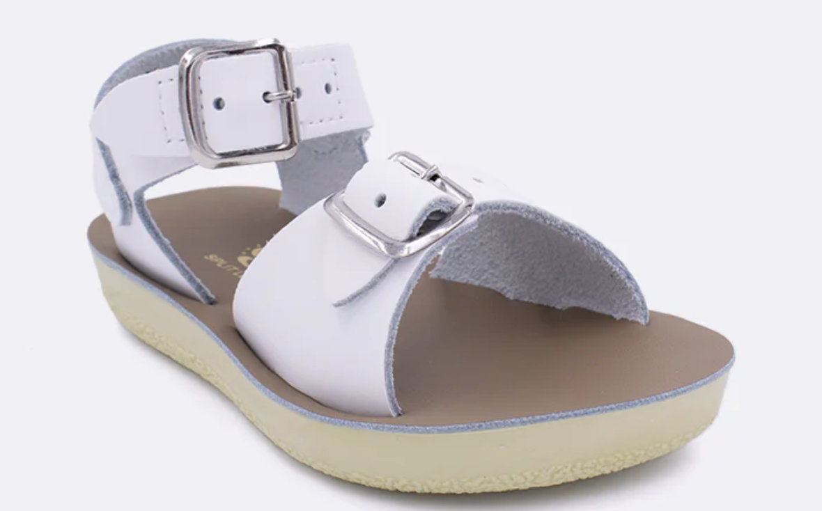 Sun-San Surfer Hook & Loop Baby Sandal - White