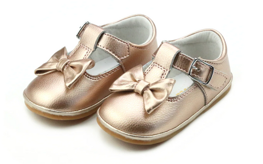 Angel Baby Gold Minnie Bow Leather Mary Jane - Toddler 5